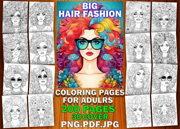 200 Big Hair Fashion Coloring Pages KDP: A Strategic Asset for High-Content Creators on Amazon