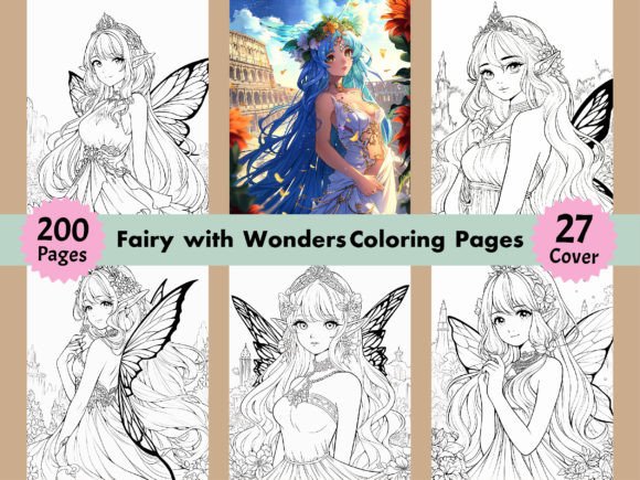 200 Fairy with Wonders Coloring Pages
