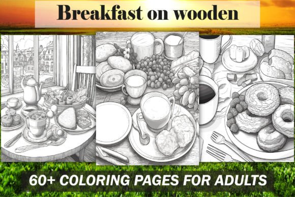 Breakfast on Wooden Coloring Book - KDP: A Strategic Asset for Low-Content Publishers