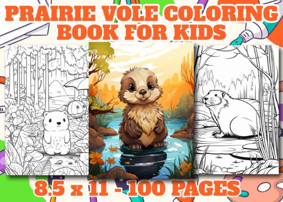 Cute Prairie Vole Coloring Pages