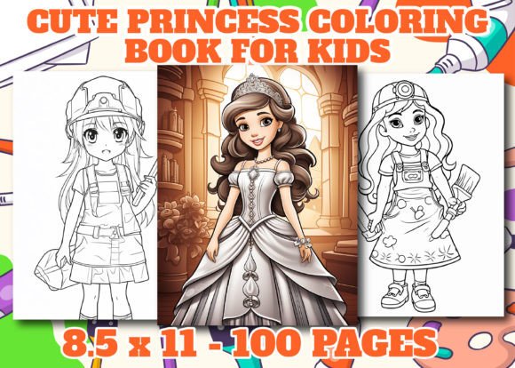 Cute Princess Coloring Pages