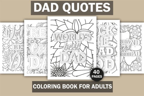 Dad Quotes Coloring Book Pages