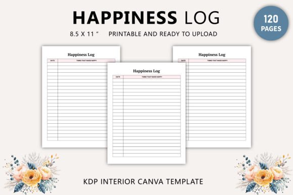 Happiness Logbook Canva Template