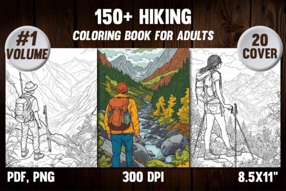 Hiking Coloring Pages