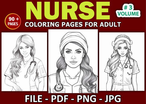 Nurse Coloring Pages for Adults KDP
