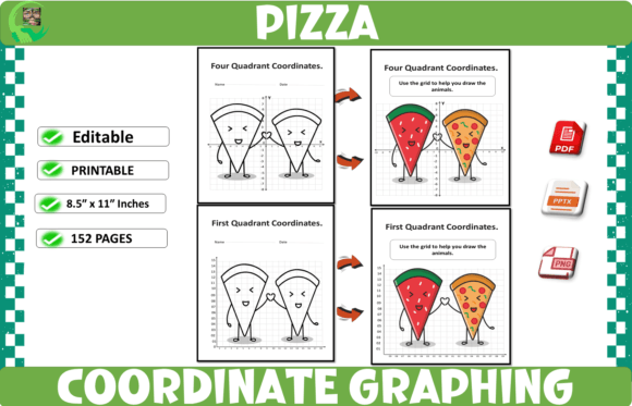 Pizza Coordinate Plane Graphing Mystery