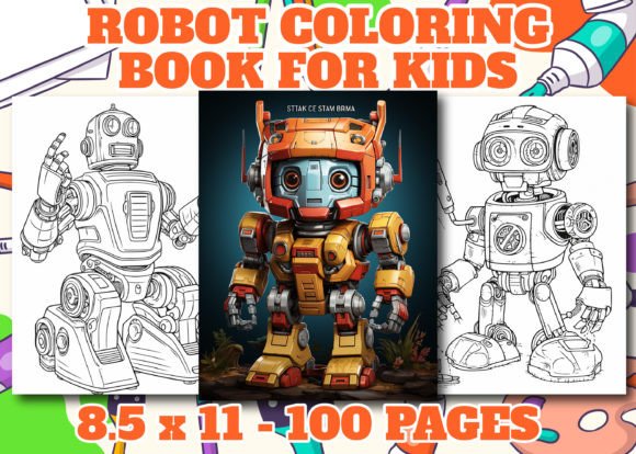 Robot Coloring Book for Kids: A High-Resolution Creative Asset for Educators, Designers, and KDP Entrepreneurs