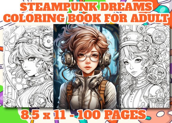 Steampunk Dreams Coloring Pages Adults